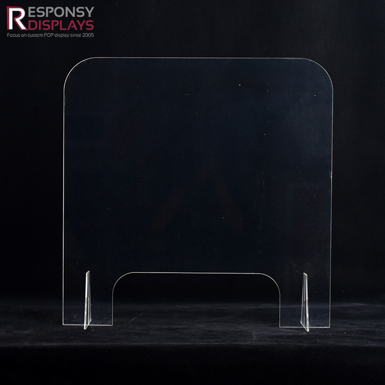 Customized Protective Acrylic Divider Infection Control Acrylic Counter Rack