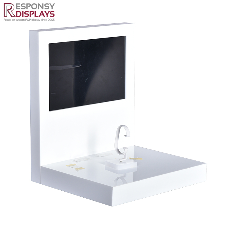 White Acrylic Countertop Intelligent Interactive Display In The Mall