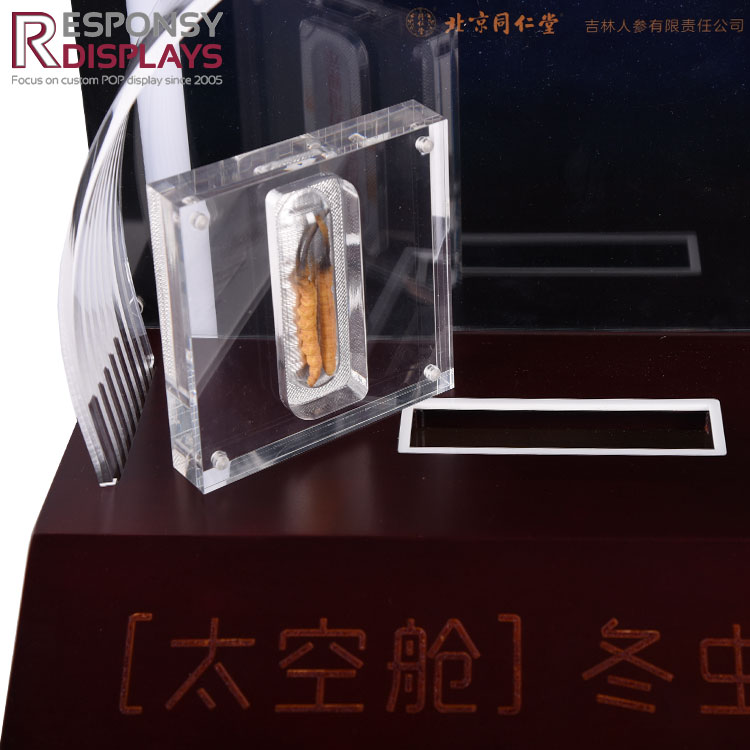 Cordyceps Displays Acrylic Health Product Display Rack