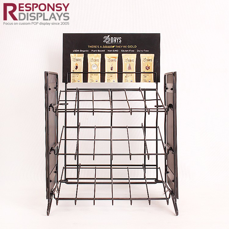 Metal Wire Rack Candies Chocolate Bar Snacks POS Counter Display Stand
