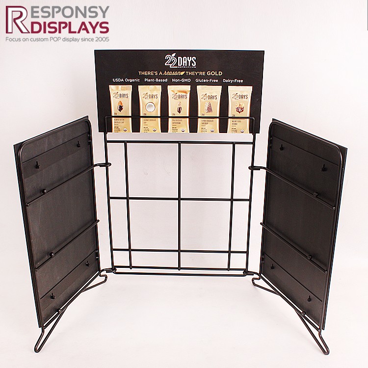 Metal Wire Rack Candies Chocolate Bar Snacks POS Counter Display Stand