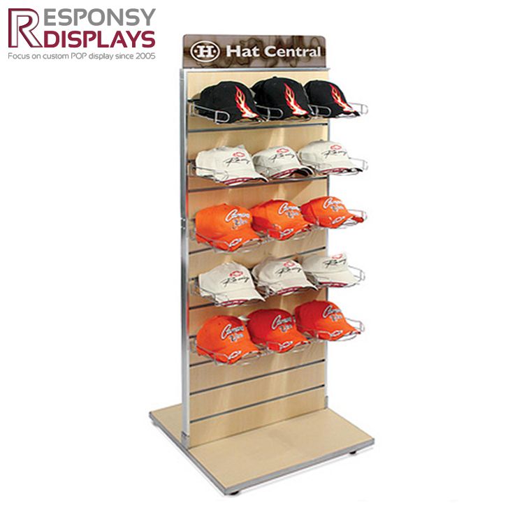 Custom firmly baseball cap & hat display rack for retail store