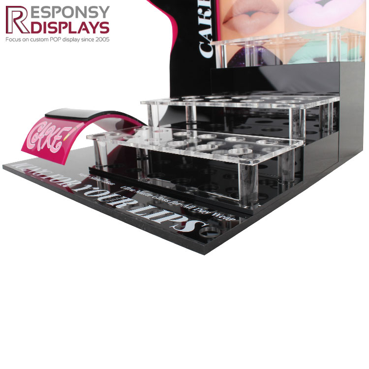 New Sale PMMA Lip Counter Makeup Small Rack Cosmetic Display Unit