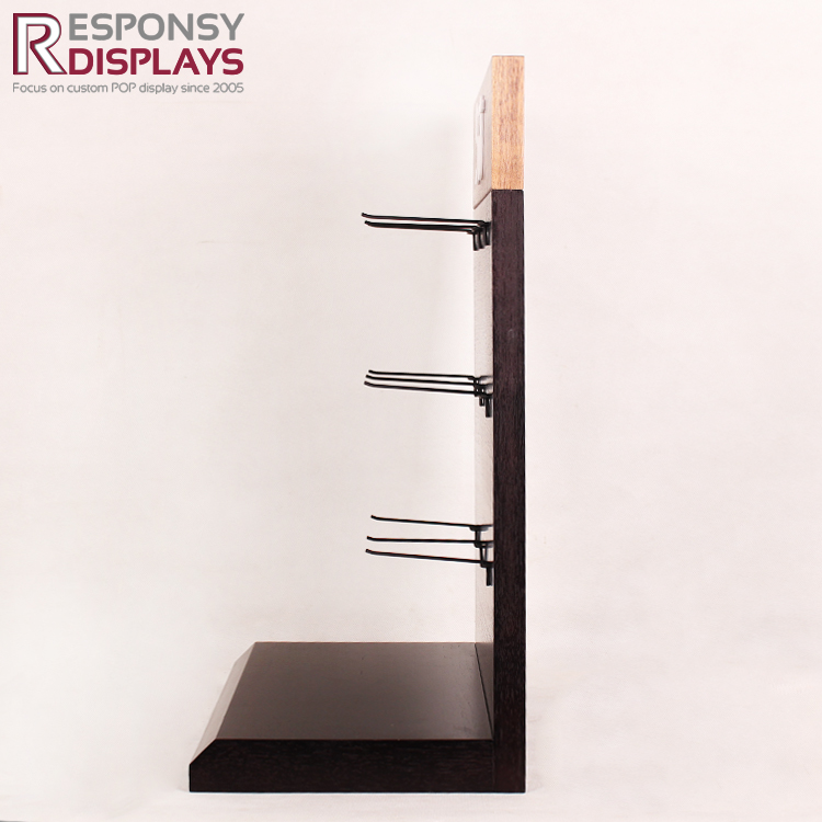 Countertop Metal And Wood Adjustable Hooks Small Hangings Pendant Display Stand