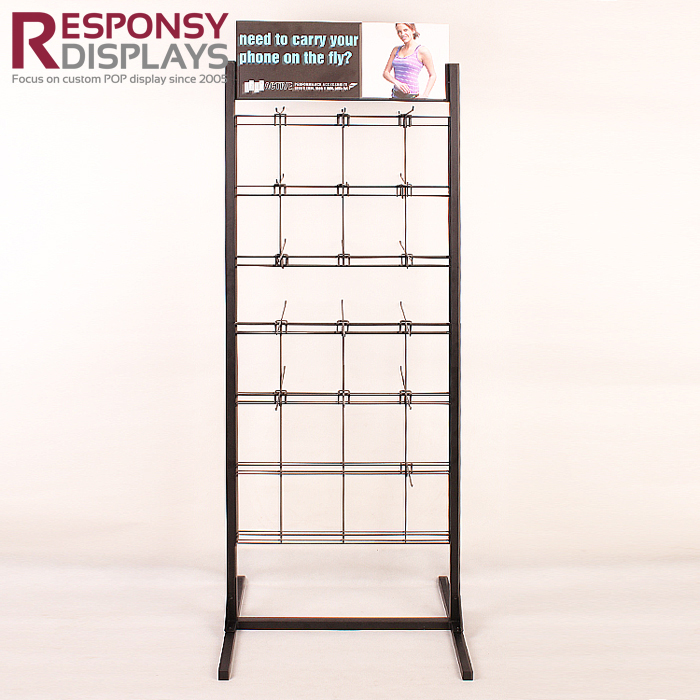 Hot Sale Metal Floor Mobile Phone Accessories Display Customized Stand Rack